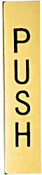 C.R. Laurence CRL 4-1/2&quot; Polished Brass Push Indicator | 4EPPBPU