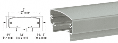 C.R. Laurence CRL Agate Gray 400 Series Top Rail | 4TR241AGY