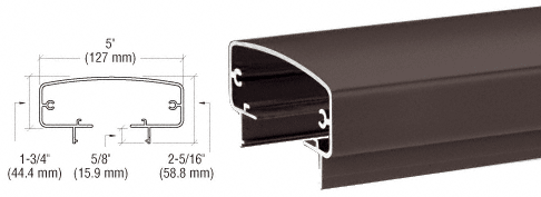 C.R. Laurence CRL Matte Bronze 400 Series Top Rail | 4TR241BRZ