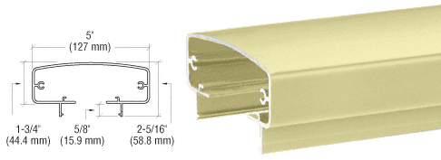 C.R. Laurence CRL Chromate (Unfinished) 400 Series 20&#39;1&quot; Top Rail | 4TR241CRM