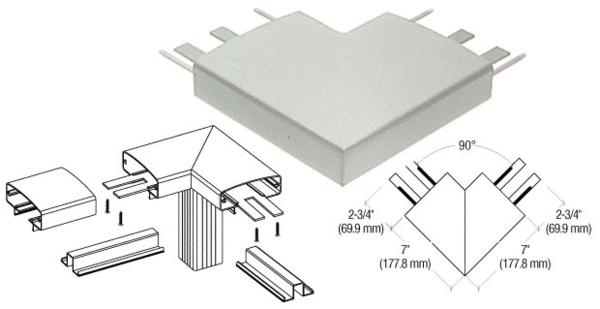 C.R. Laurence CRL Agate Gray 400 Series Top Cap 90 Degree Corner | 4TRHAGY