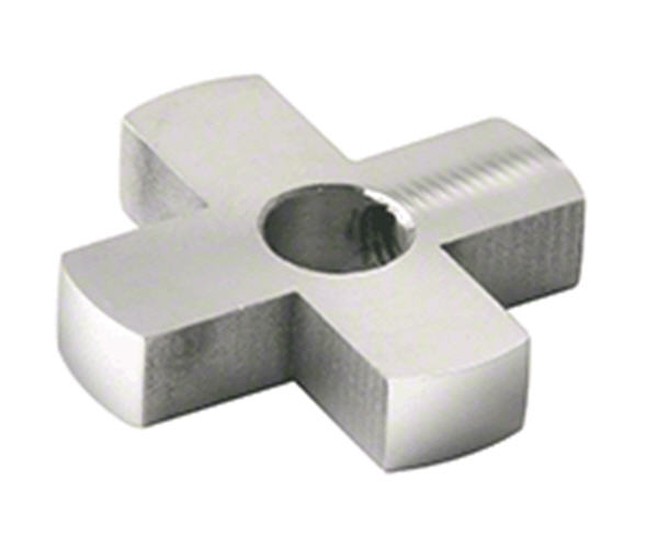 CRL Polished Stainless 1/4&quot; 4-Way Hub  | 4W11414PS
