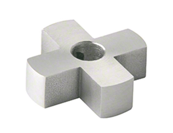 CRL Brushed Stainless 3/8&quot; 4-Way Hub | 4W11438BS