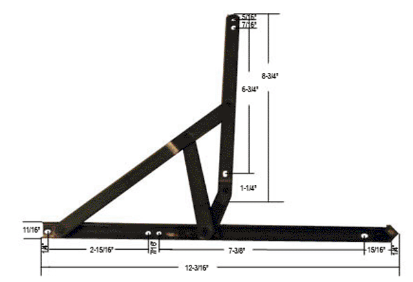Strybuc Industries CRL 12&quot; 4-Bar Standard Duty Stainless 90 Degree Window Hinge | EP21319