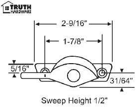 Bronze Low Profile Sweep Lock, 1-13/16&quot; Between Mounting Hole, Zinc Die Cast | 50-360-1 | 503601