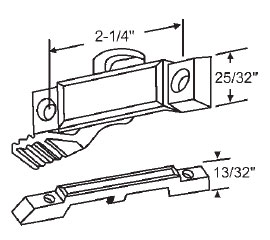 White Window Sash Lock; 2-1/4&quot; Screw Holes; 7/16&quot; Latch Projection | 50-601WA  | 50601WA