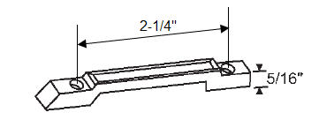 White Keeper for Sash Lock; 2-1/4&quot; Screw Holes | 50-602W  | 50602W