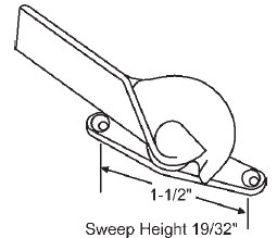 Brite Sweep Lock, 1-1/2&quot; Between Mounting Holes, Zinc Die Cast, Left Hand | 50-614  | 50614
