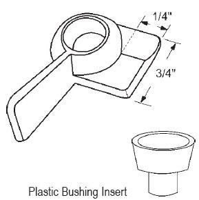 Chrome Sash Lock with Plastic Bushing Insert, Single Hole, Left Hand | 50-624LHA  | 50624LHA