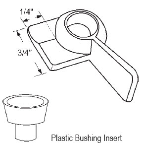 Chrome Sash Lock with Plastic Bushing Insert, Single Hole, Right Hand | 50-624RHA  | 50624RHA