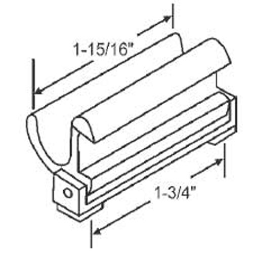 TechnologyLK STB Sliding Window Latch and Pull, Extruded Aluminum, Mill, 1-15/16&quot; | 50626