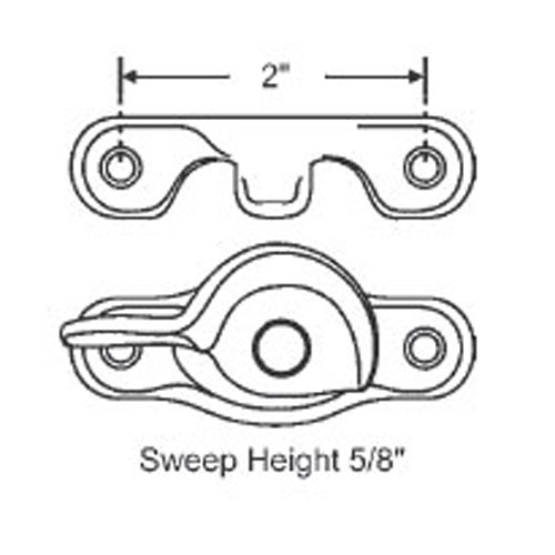 Zinc Die Cast Window Sash Lock With 2&quot; Screw Holes, Brass Plated | 50-634A  | 50634A