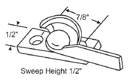 Brite Sweep Lock, 7/8&quot; Between Mounting Holes, Zinc Die Cast, Left Hand | 50-638  | 50638