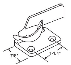 Brite Finish Sweep Lock, 1-1/4&quot; Between Mounting Holes, Zinc Die Cast | 50-645 | 50645