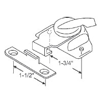 Brass Plated Window Sash Lock; 1-7/8&quot; Screw Holes | 50-658B  | 50658B