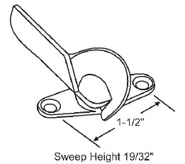 Brite Sweep Lock, 1-1/2&quot; Between Mounting Holes, Zinc Die Cast | 50-662  | 50662