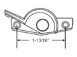 Black Sweep Lock, 1-13/16&quot; Between Mounting Hole, Zinc Die Cast | 50-681  | 50681