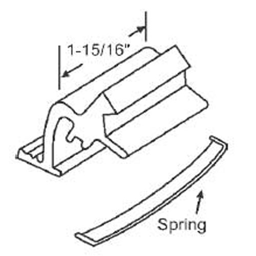 TechnologyLK STB Sliding Window Latch and Pull, Extruded Aluminum, with Spring, Mill, 1-15/16&quot; | 50713
