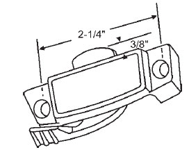 Black Sweep Lock and Keeper, 2-1/4&quot; Between Mounting Holes, Zinc Die Cast | 50-731B  | 50731B