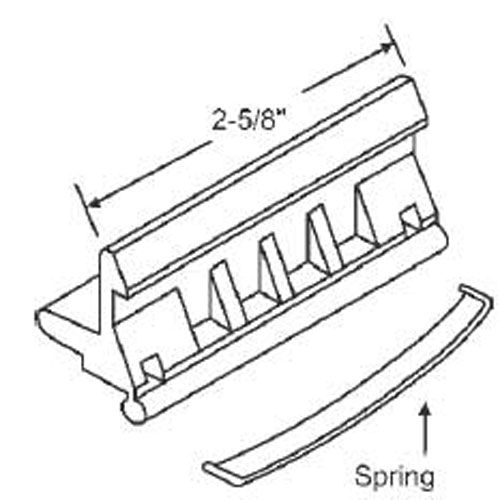 TechnologyLK STB Sliding Window Latch and Pull, Plastic, with Spring, White, 2-5/8&quot; | 50768WH