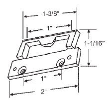 Face Mounted Hung and Sliding Keepers, 1&quot; Between Mounting Holes | 50-804BG  | 50804BG