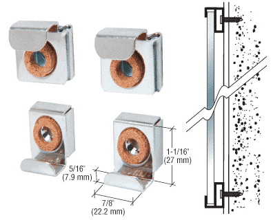 C.R. Laurence CRL EZ Mount Mirror Clip Bulk Package of 50 Sets | 50655B