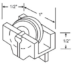 23/32&quot; Nylon Window Roller Assembly - Package | 52-609  | 52609