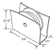 9/16&quot; Steel Window Roller Assembly | 52-613  | 52613