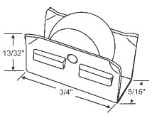 1/2&quot; Nylon Window Roller Assembly - Package | 52-614  | 52614
