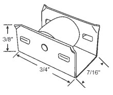 3/8&quot; Nylon Window Roller Assembly - Package | 52-616  | 52616