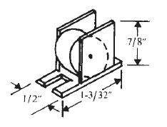 23/32&quot; Nylon Window Roller Assembly - Package | 52-623  | 52623