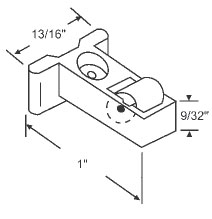 5/16&quot; Steel Window Roller Assembly - Package | 52-638  | 52638