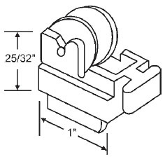 19/32&quot; Steel Window Roller Assembly - Package |  52-642 | 52642