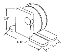 3/8&quot; Steel Window Roller Assembly - Package | 52-644  | 52644