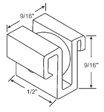3/8&quot; Steel Window Roller Assembly - Package | 52-646  | 52646