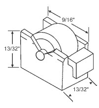 25/64&quot; Steel Window Roller Assembly - Package | 52-647  | 52647