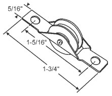 5/8&quot; Nylon Window Roller Assembly  | 52650