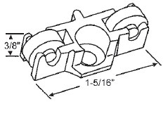 7/16&quot; Nylon Window Roller Assembly - Package | 52-658  | 52658