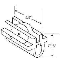 15/32&quot; Nylon Window Roller Assembly - Package | 52-661  | 52661
