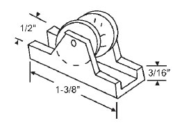 5/8&quot; Steel Window Roller Assembly - Package | 52-671  | 52671