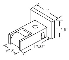 7/16&quot; Nylon Window Roller Assembly - Package | 52-686M  | 52686M