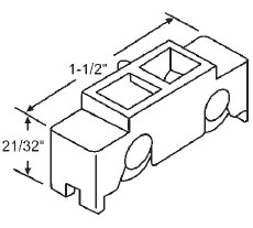 33/64&quot; Nylon Window Roller Assembly - Package | 52-689  | 52689