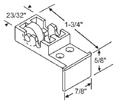7/16&quot; Nylon Window Roller Assembly - Package | 52-690  | 52690