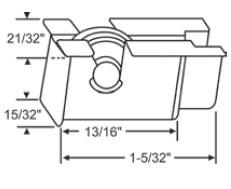 17/32&quot; Steel Window Roller Assembly - Package | 52-707 | 52707