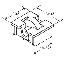 1/2&quot; Nylon Window Roller Assembly - Package | 52-718   | 52718