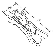 3/8&quot; Brass Window Roller Assembly | 52-724  | 52724