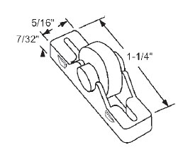 9/16&quot; Nylon Window Roller Assembly - Package | 52-728  | 52728