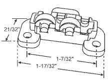 3/8&quot; Brass Window Roller Assembly | 52-789 | 52789