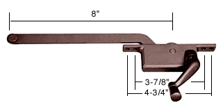 C.R. Laurence CRL 8&quot; Right Hand Bronze Square Style Casement Window Operator | 5258RHBRZ