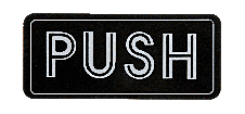 C.R. Laurence CRL Horizontal &quot;PUSH&quot; Decal | 566HA